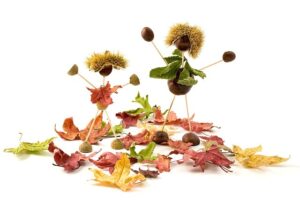 Herbst Dekoration mit Naturmaterialien