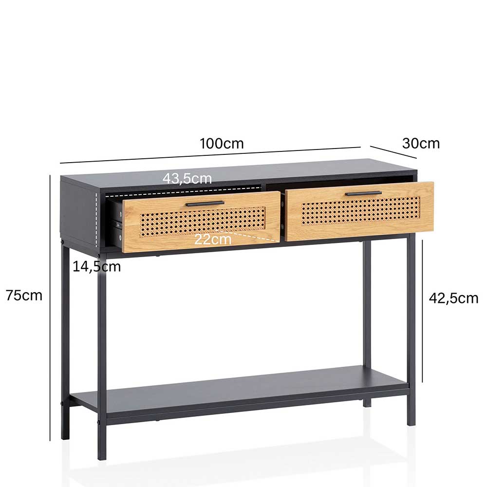 Konsolentisch in Natur und Schwarz - Around