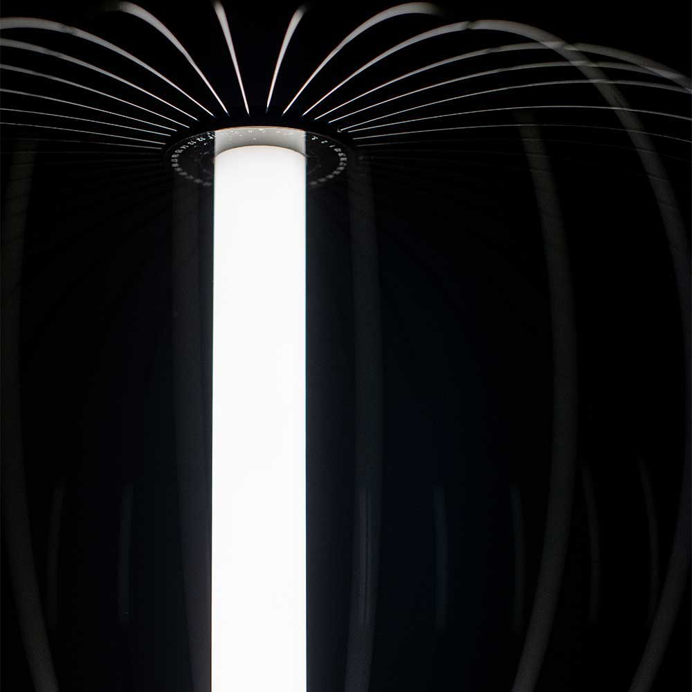 in - LED Schirm - ovaler Natali Stehlampe Draht Drei-Bein-Gestell Schwarz mit