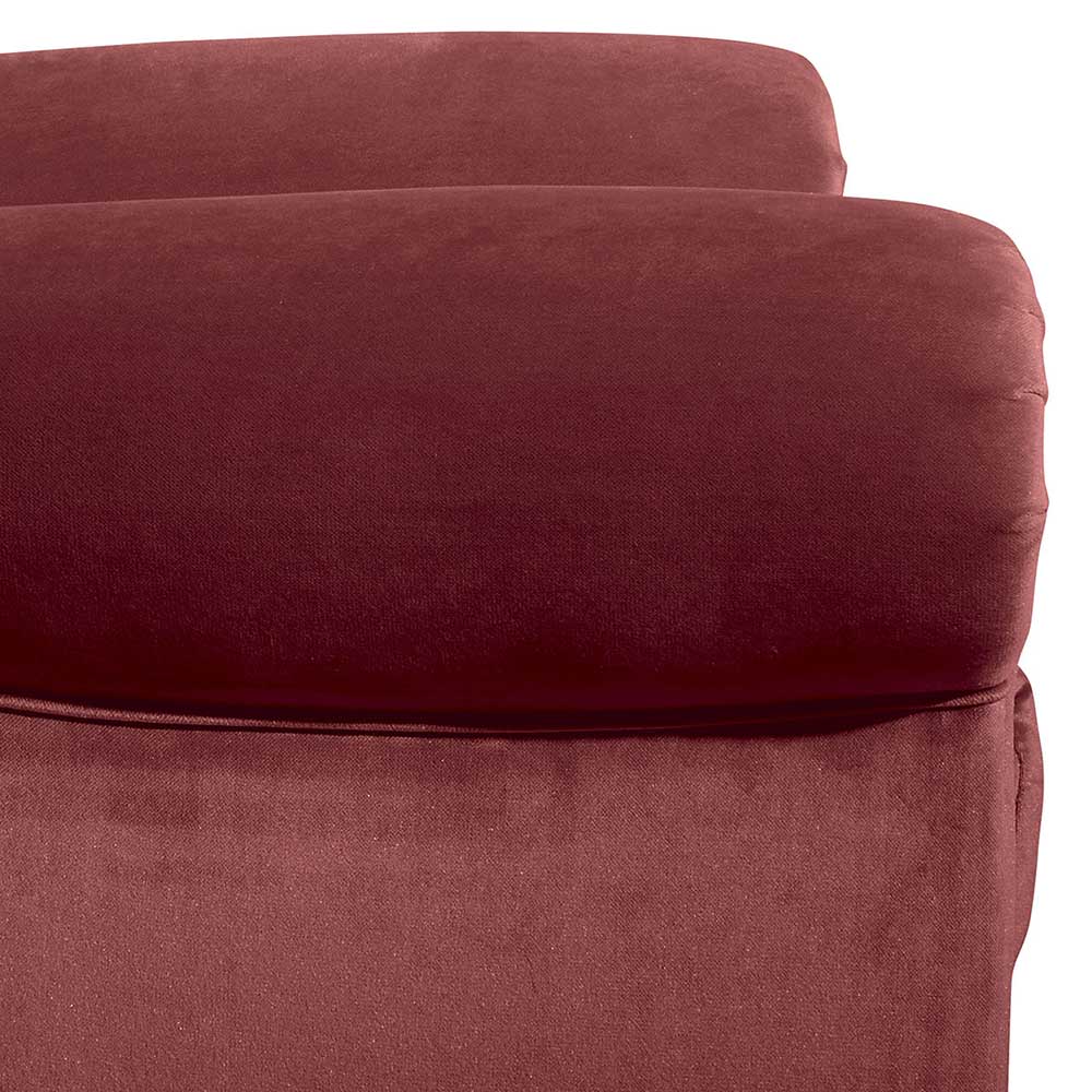 Chesterfield Sessel in Ziegel Rot Samtvelours - Lazura