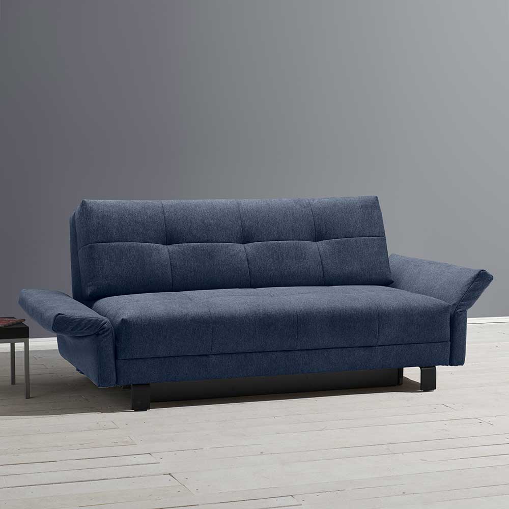 Blaues Schlafsofa mit Bettkasten - Zigaro