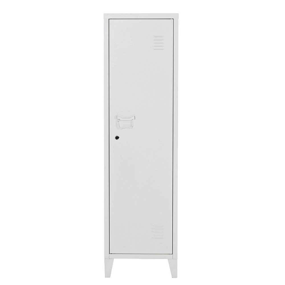 - - Weiß 38x137x38 Spind Metall Tür in mit abschließbar Montpa lackiert