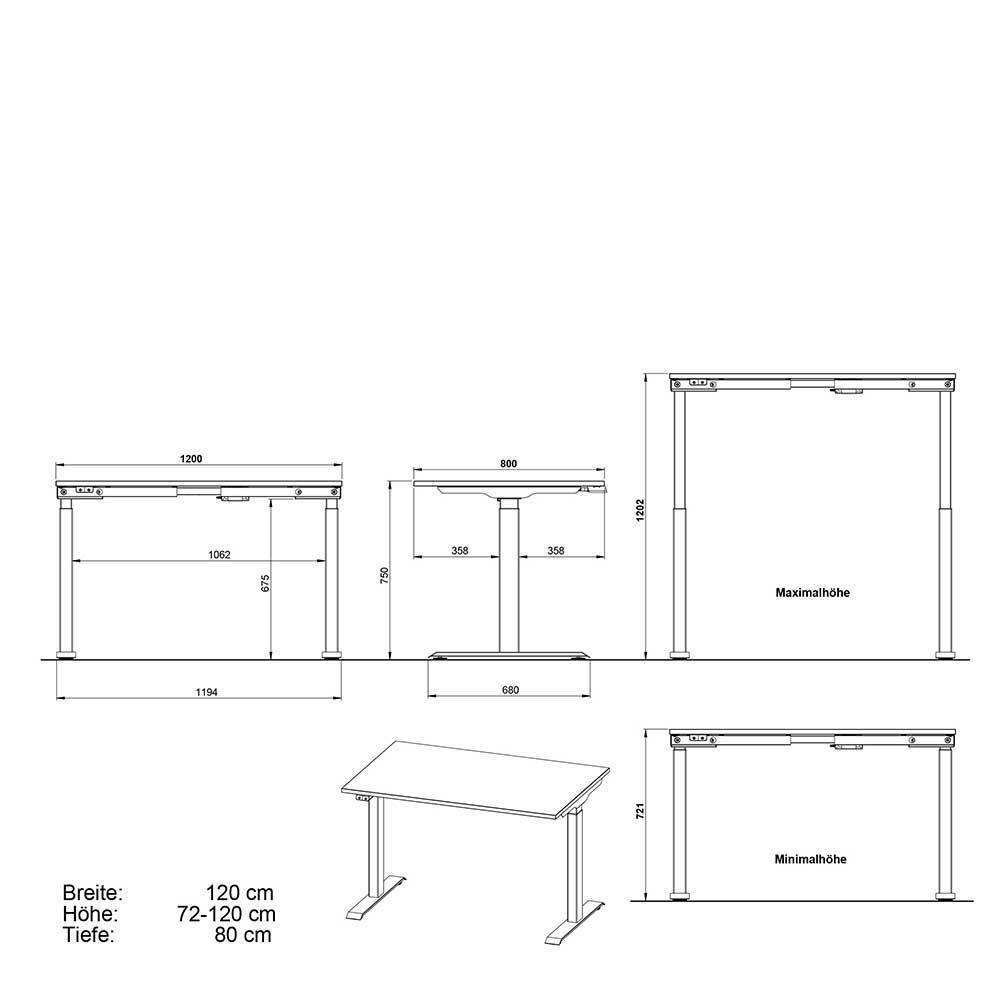 Schreibtisch & Rollcontainer Set - Sparkle (zweiteilig)