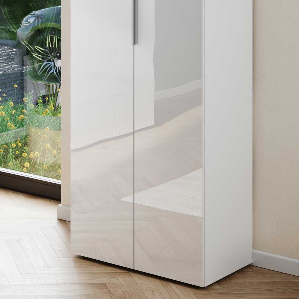 Flurschrank mit Glasfront in Weiß - Kofi