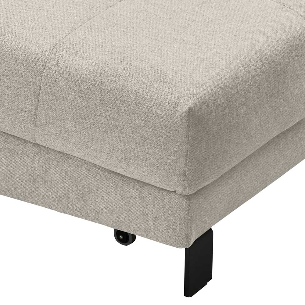 Bettcouch in Beige Stoffbezug - Jarne