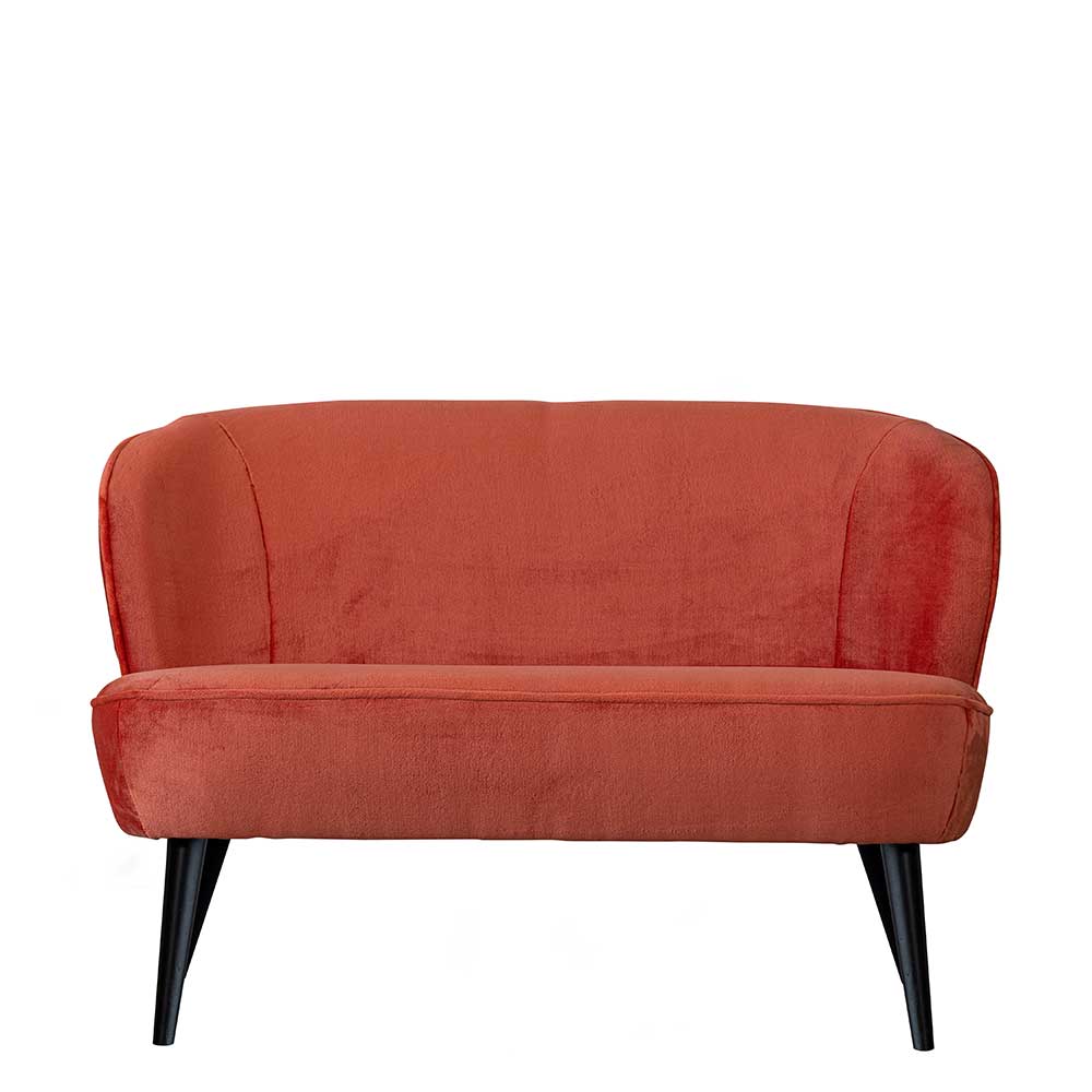 Retro Sofa aus Webplüsch in Apricot - Kaziatas