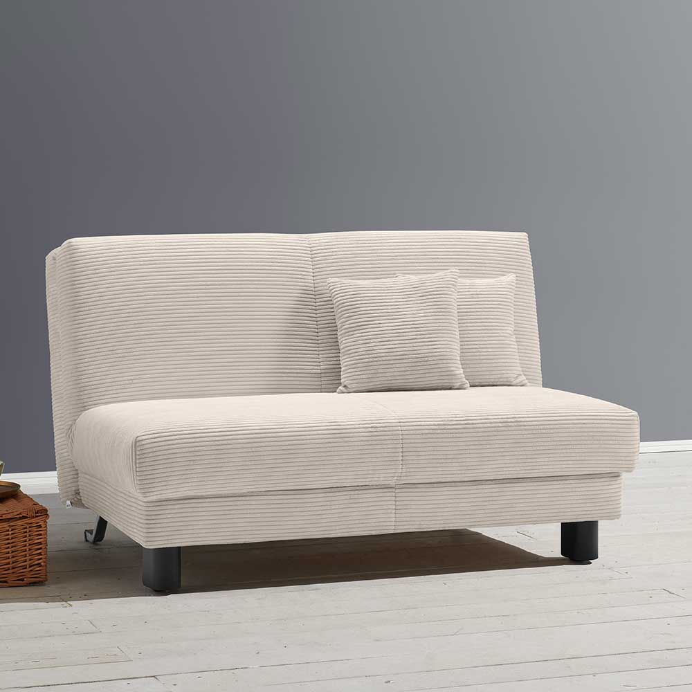 Schlafsofa zum Ausziehen in Beige Cord - Zentra