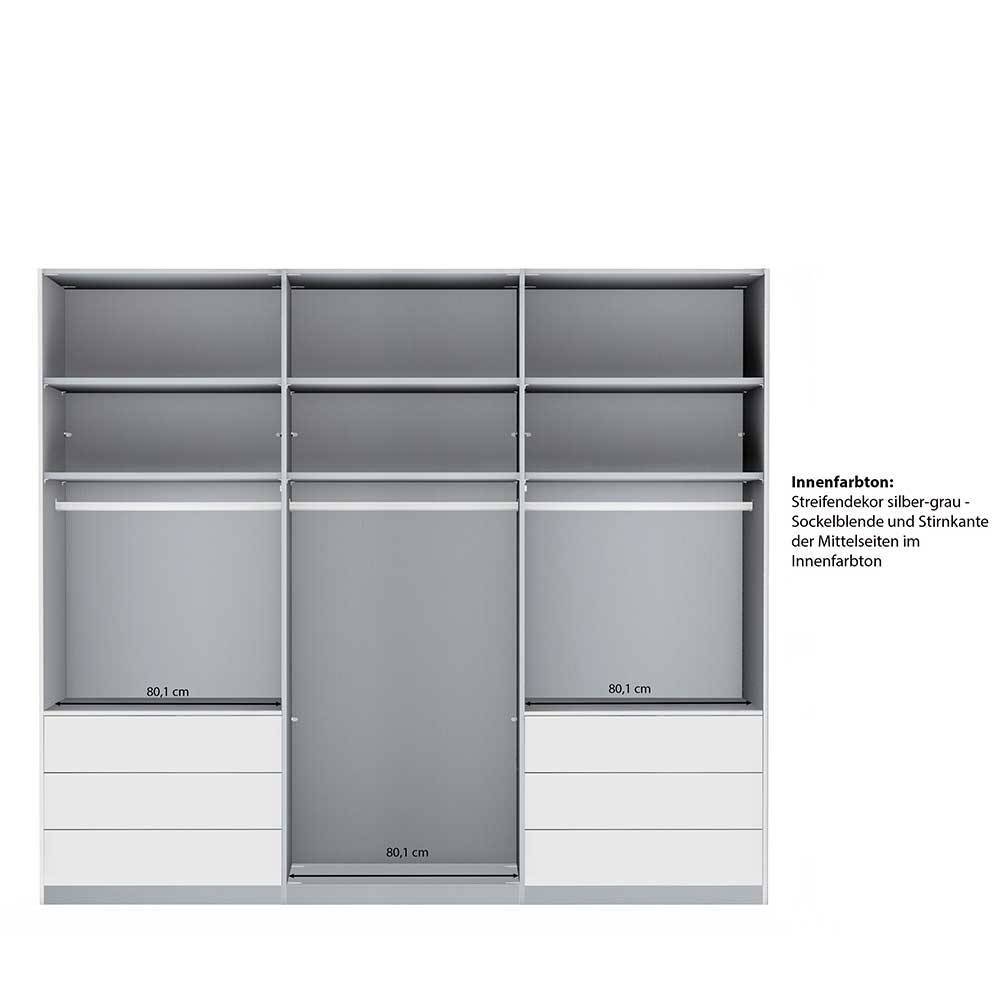 Kombi-Kleiderschrank in Braun - 250 cm - Classico