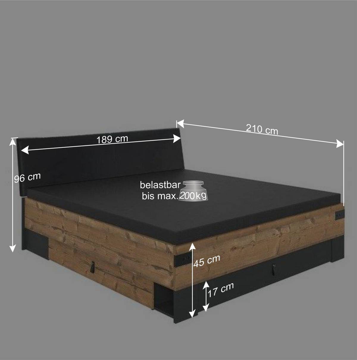 Möbel fürs Schlafzimmer Komplettset - Ardila (vierteilig)