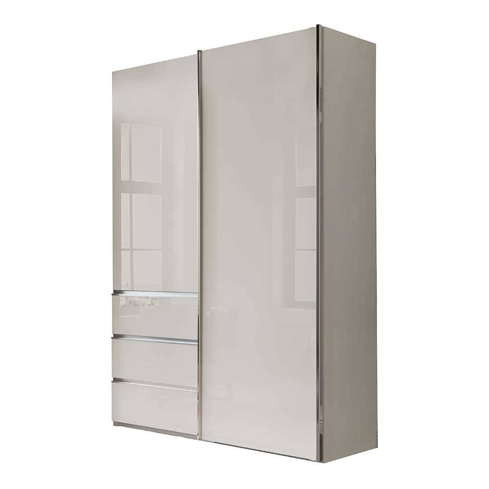 Schlafzimmerschrank in Champagner Glasfront 165 cm - Dustins