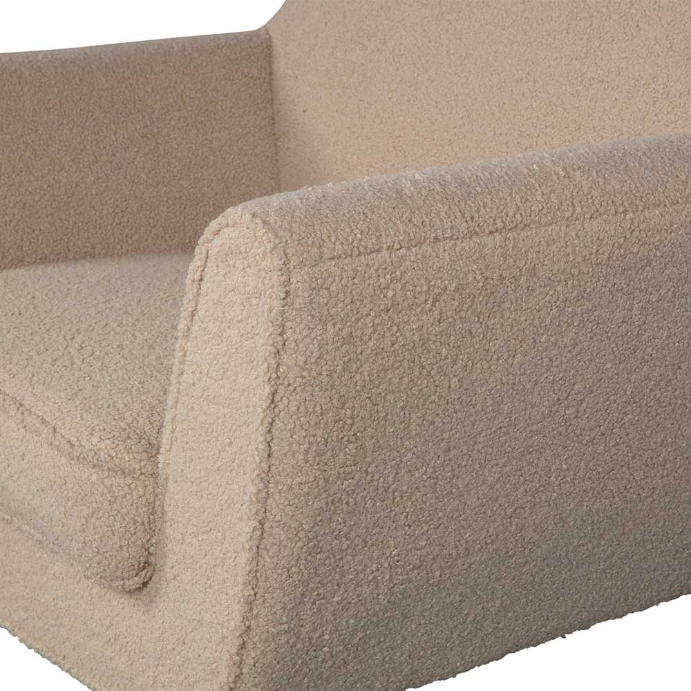 Sessel aus Webplüsch in Beige - Azizi