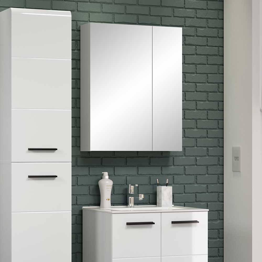 2-türiger Spiegelschrank Inngro Badezimmer optional LED Leuchte - fürs 