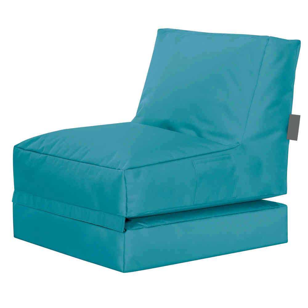 Sitzsack Sessel Relaxliege 2in1 in Petrol - Thea