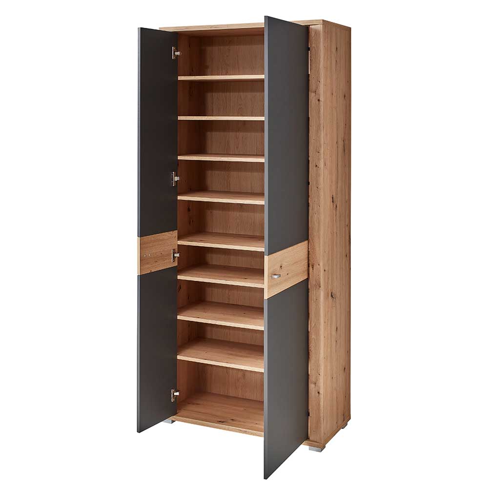 86x193x38 Schuhschrank mit acht Einlegeböden - Castilu