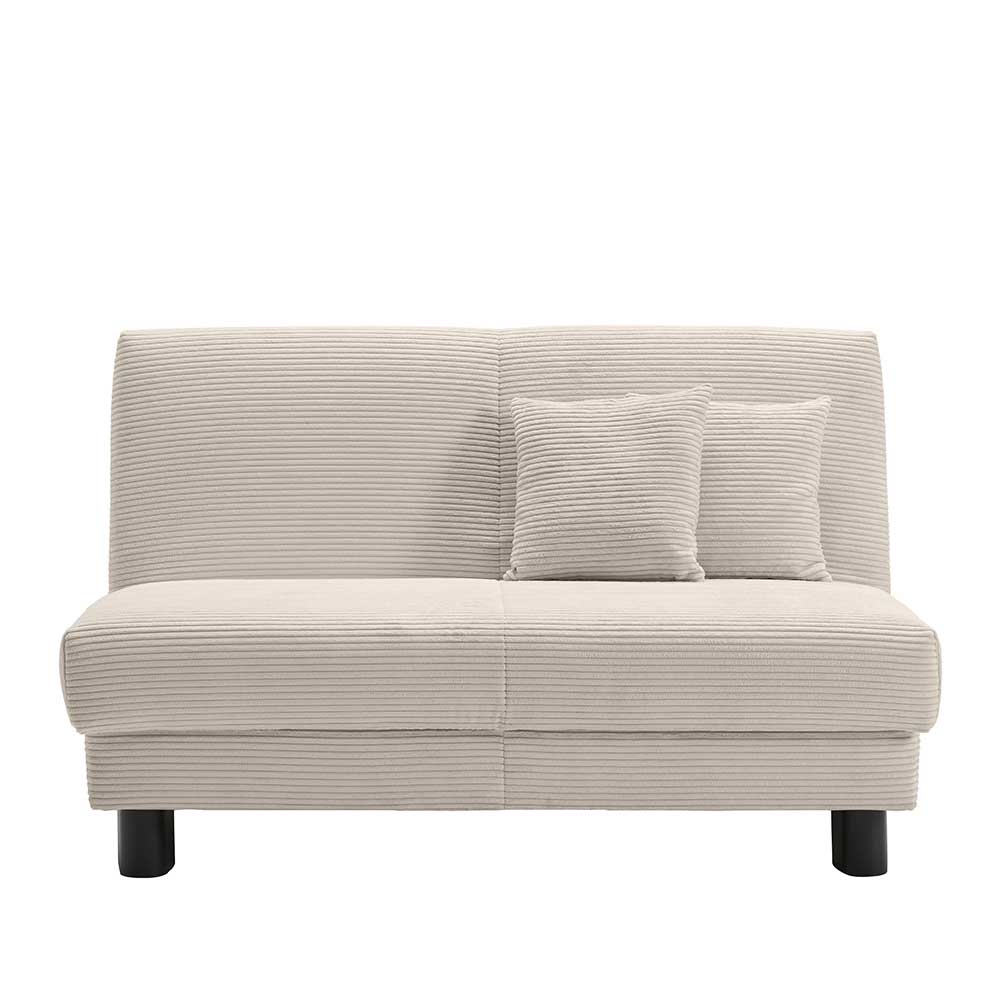 Schlafsofa zum Ausziehen in Beige Cord - Zentra