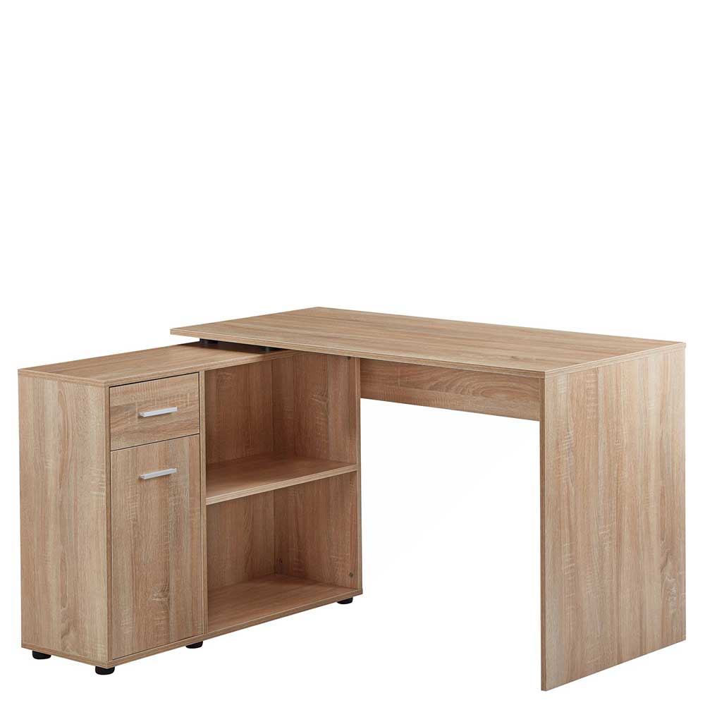 Schreibtisch mit Regal in Sonoma-Eiche - 179x76x120 cm - Brando