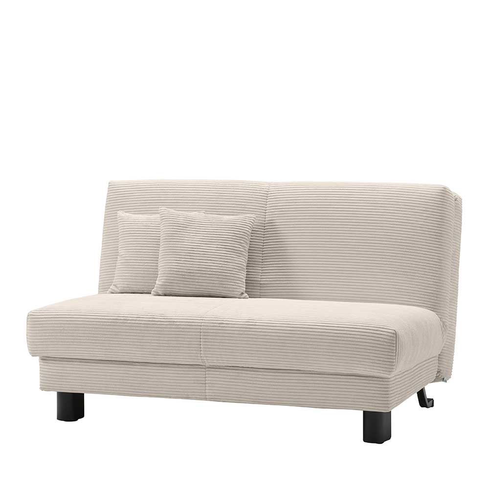 Schlafsofa zum Ausziehen in Beige Cord - Zentra