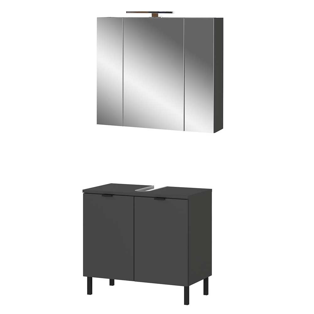 Waschplatz mit Spiegelschrank Set - Quado (zweiteilig)