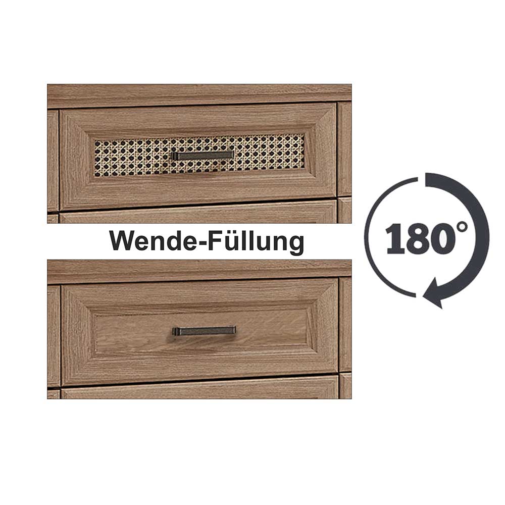 Landhaus Highboard mit LED Beleuchtung - Barack