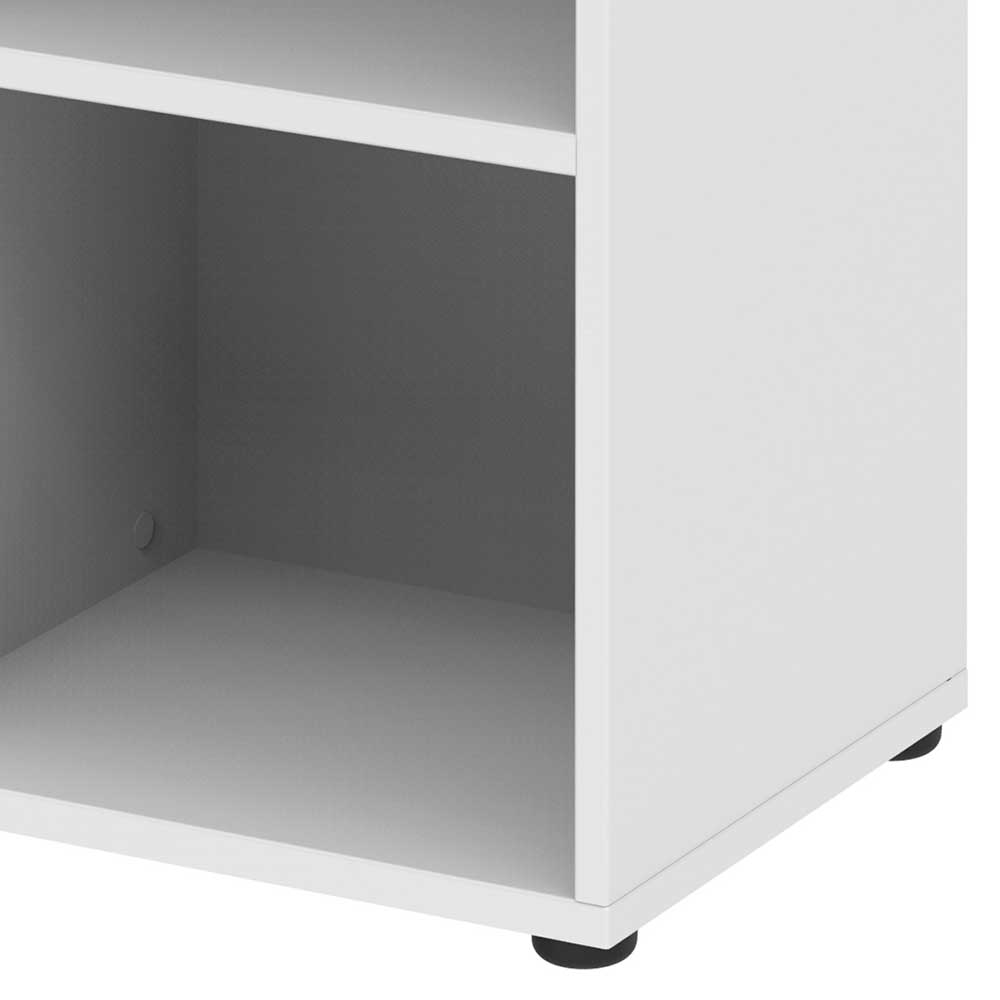 Hohes Büro Regal mit nur 40 cm Breite in Weiß mit Beton NB - Xesrian