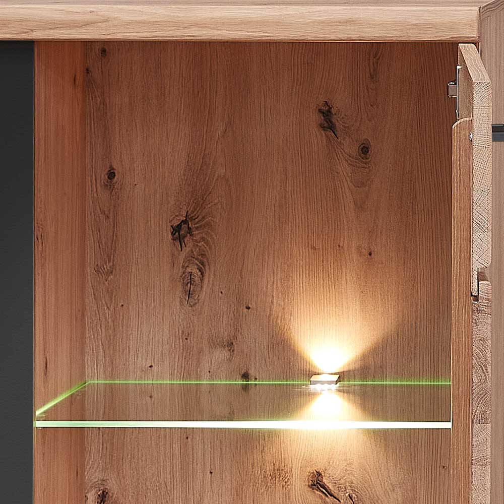 Highboard Vitrine mit LED Beleuchtung - Latenda