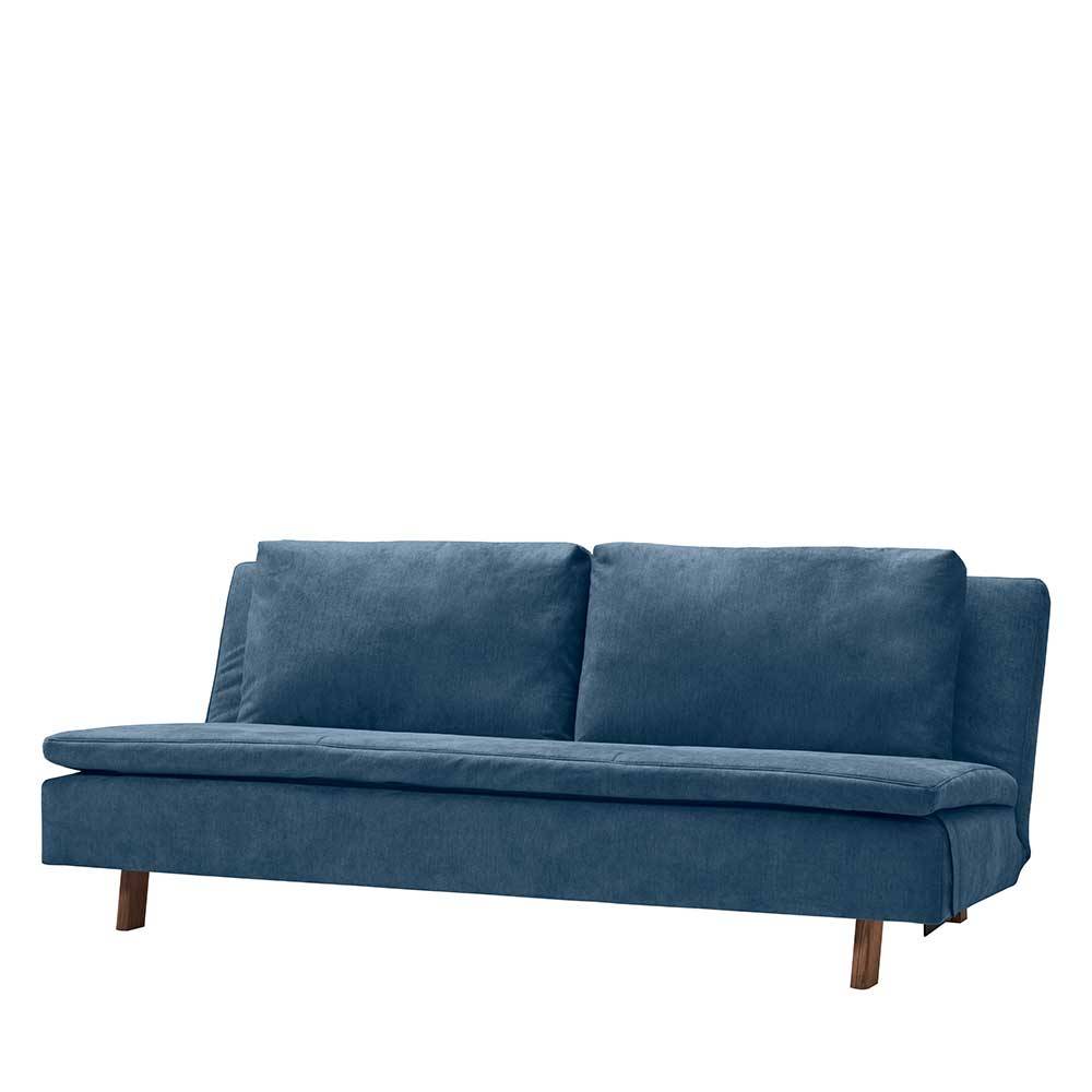 Schlafsofa in Blau und Eiche - Jesticas