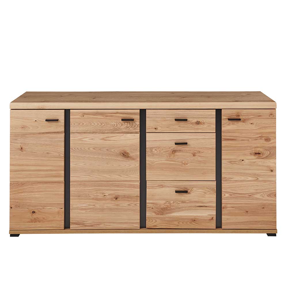 170x86x42 Teilmassives Sideboard mit Metallgriffen - Latenda