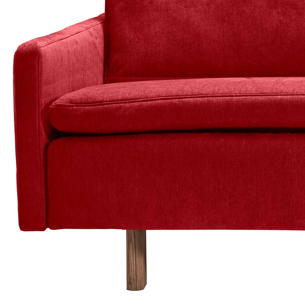 Couchbett in Rot mit Eiche - Samona