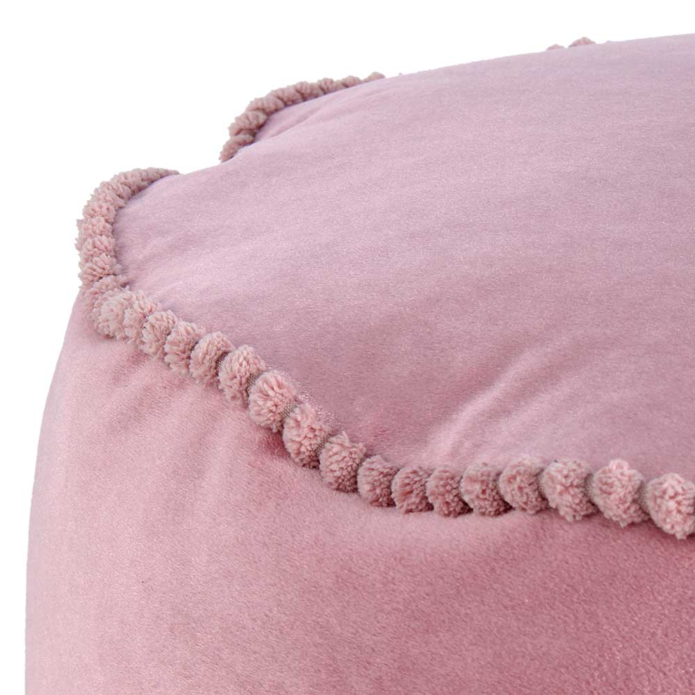 47x32x47 Samt Hocker Pouf in Rosa - Strada