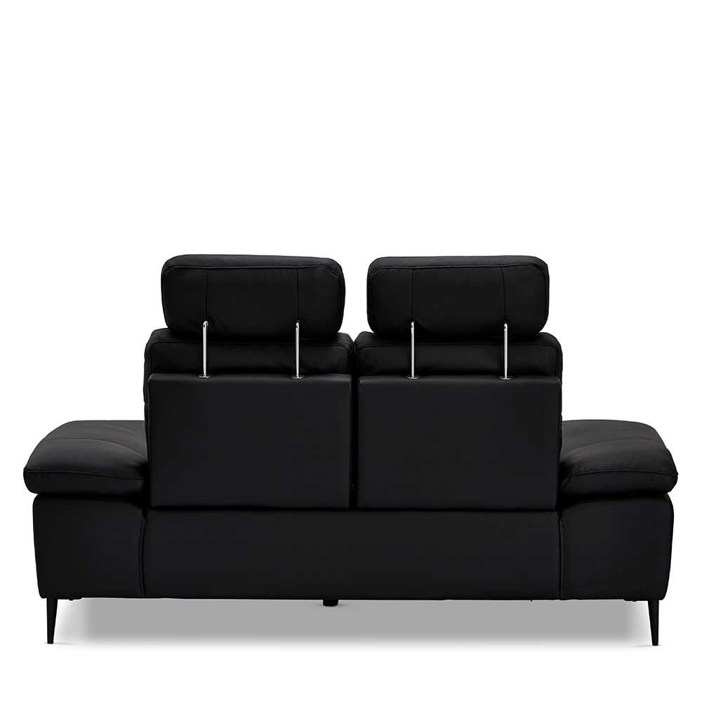 Leder 2er Sofa mit Steck-Kopfstützen - und verstellbaren Supreme Armlehnen