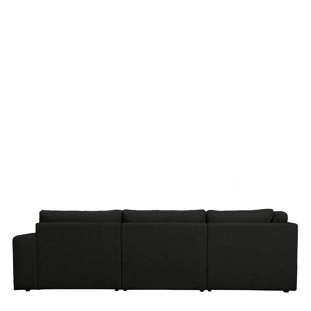 L Sofa aus Webstoff in Anthrazit - Jilatov