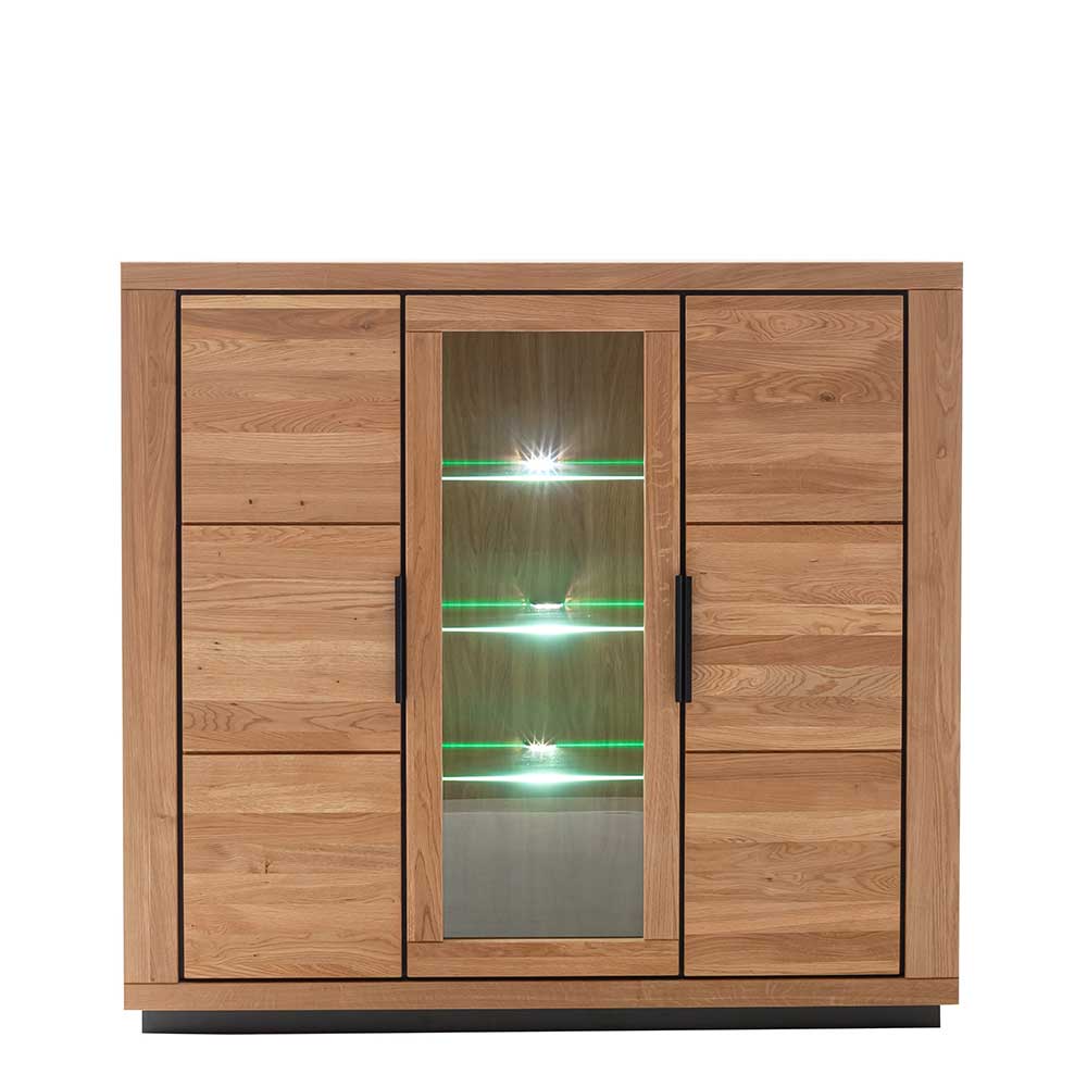 3-türiger Wohnzimmerschrank 153x142x40 cm - Vlacoma