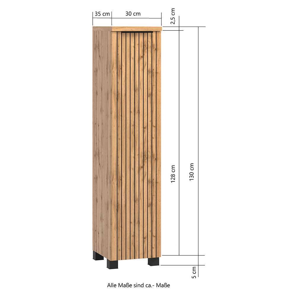 Bad Waschtisch & Midischrank Set - Crystoga (dreiteilig)