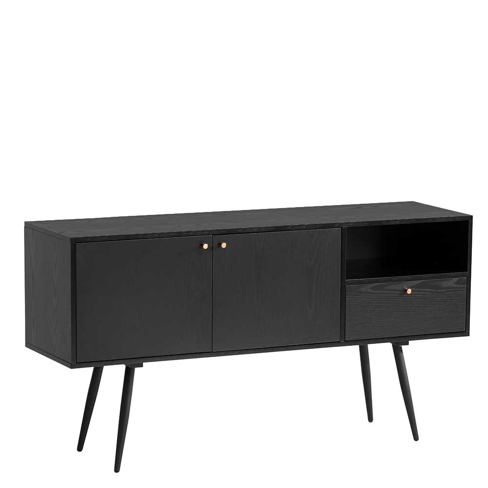 Retro Sideboard in Schwarz - Flair