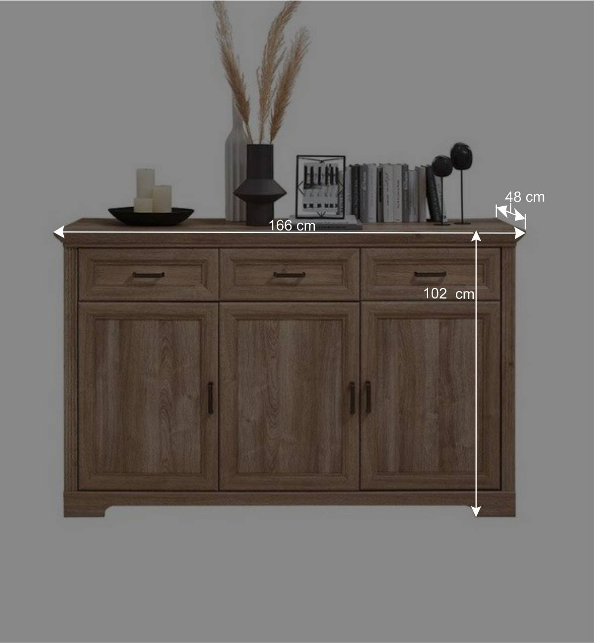 Landhaus Sideboard in Eiche Optik - Barack