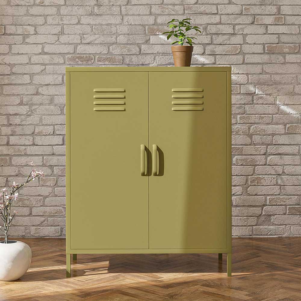 Spind Design Highboard in Oliv Grün - Austral