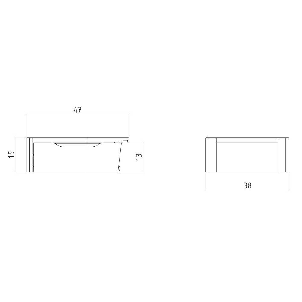 Wildeiche Designerbett 140x200 cm - Donlazi