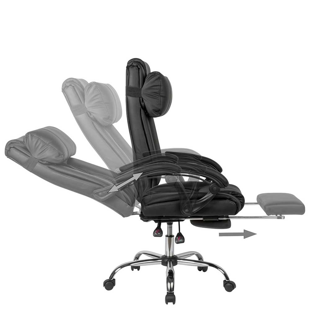 Büro Schreibtischstuhl mit Sitztiefenverstellung & hoher Rückenlehne -  Learys