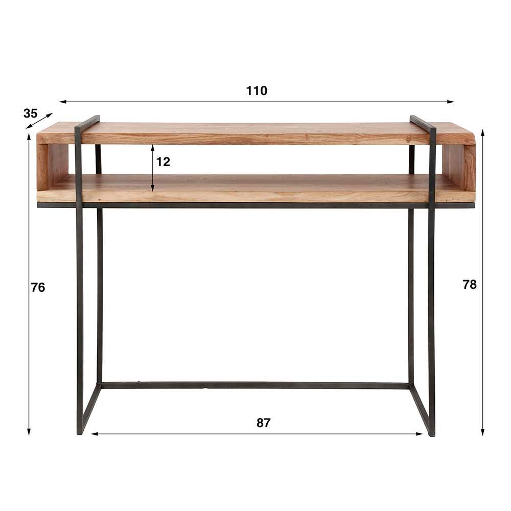 Design Konsolentisch mit natürlicher Baumkante - Corao