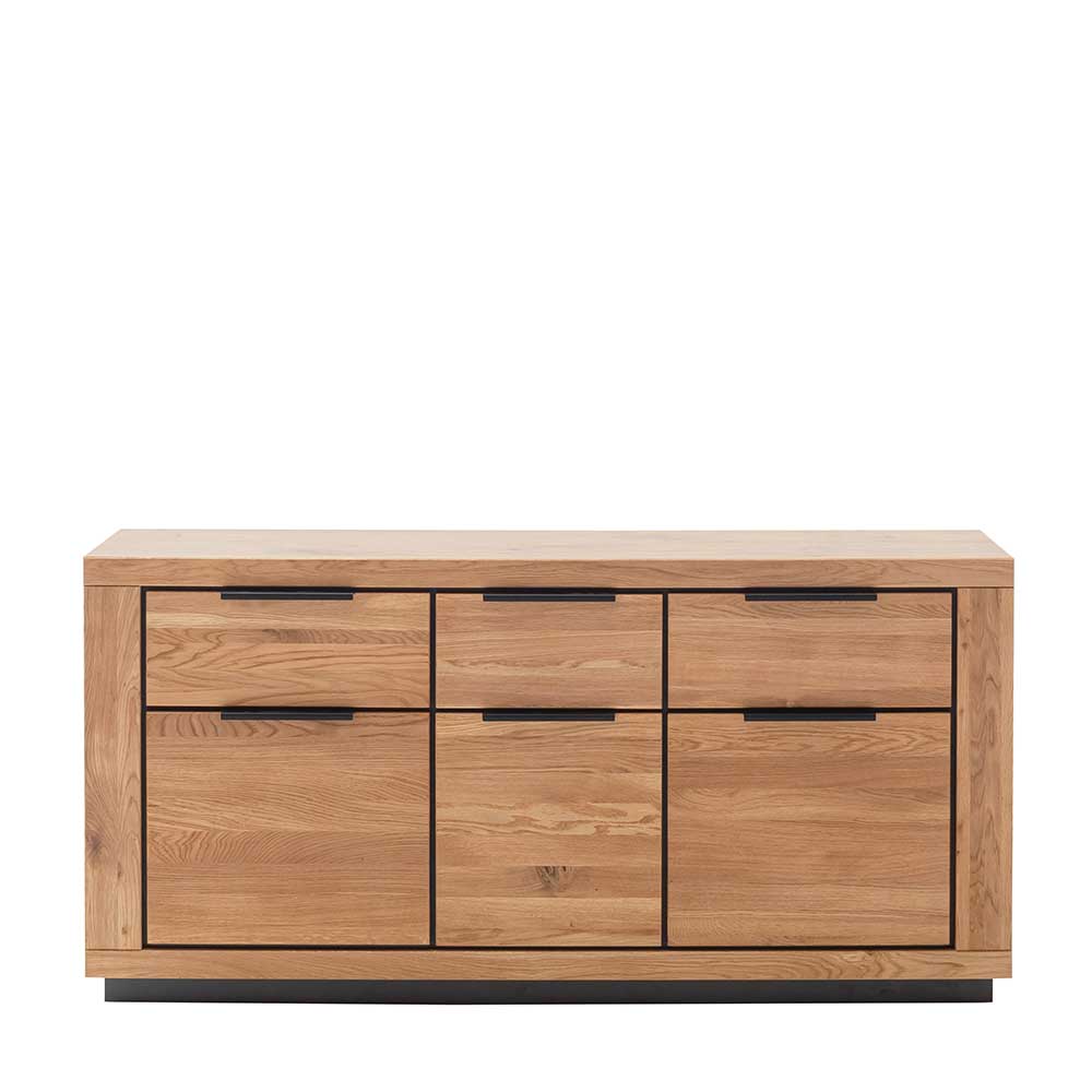 Sideboard in Wildeiche mit Schwarz - Vlacoma