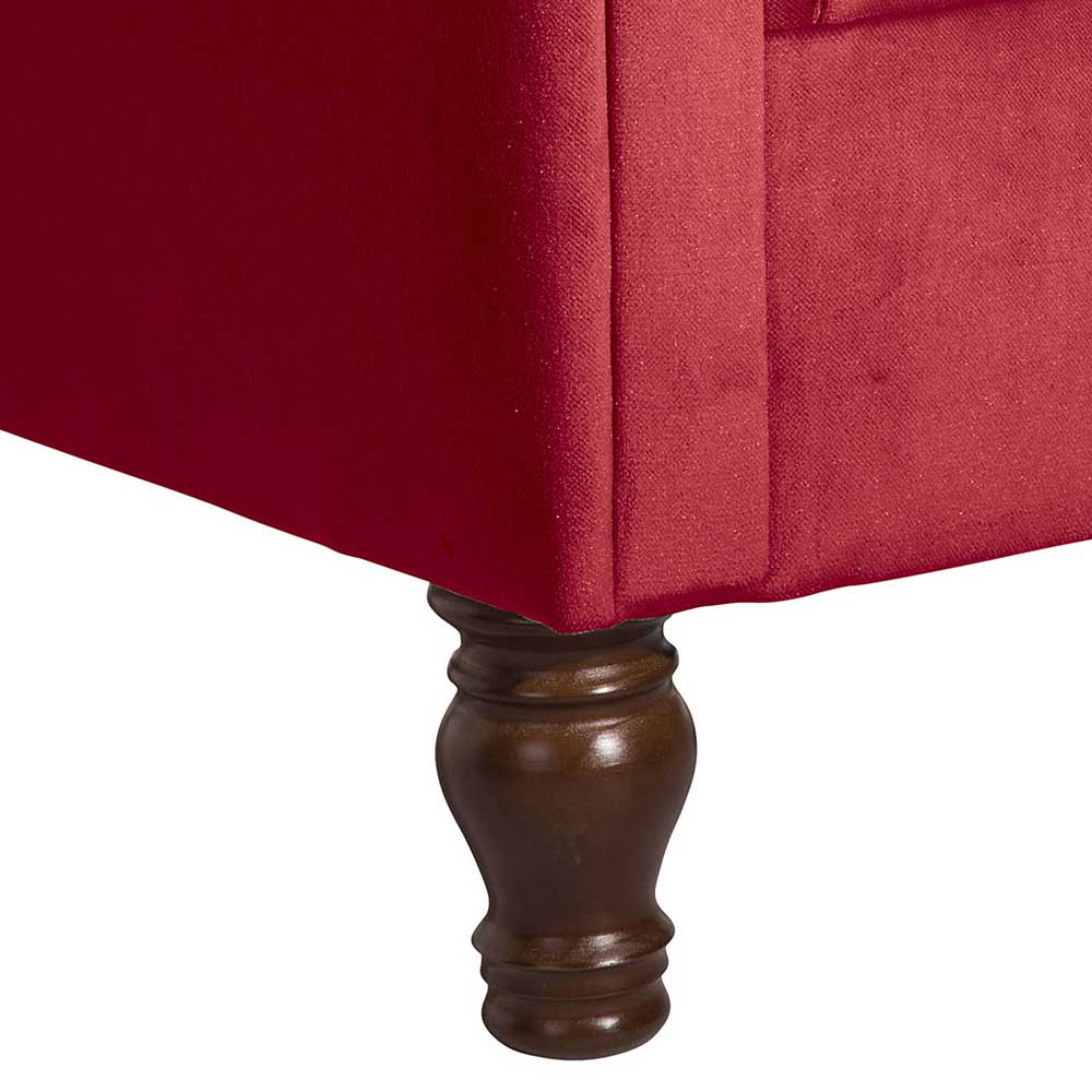 Roter Chesterfield-Sessel mit Ohren - Malisha