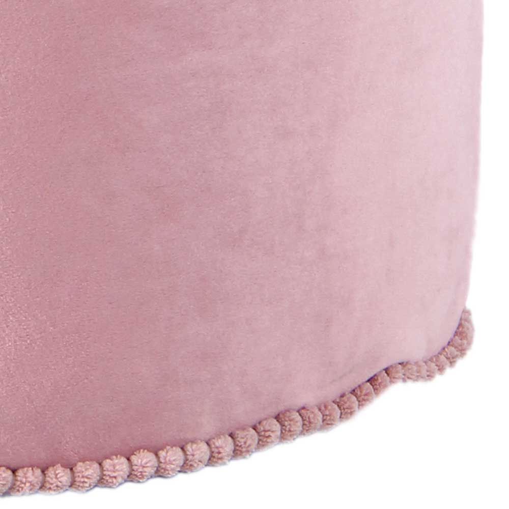 47x32x47 Samt Hocker Pouf in Rosa - Strada