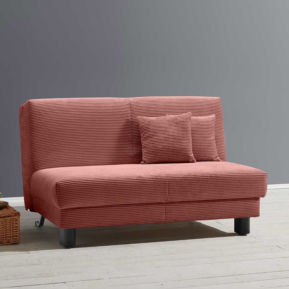 Cord Faltsofa in Rot 145x85x100 - Jannik