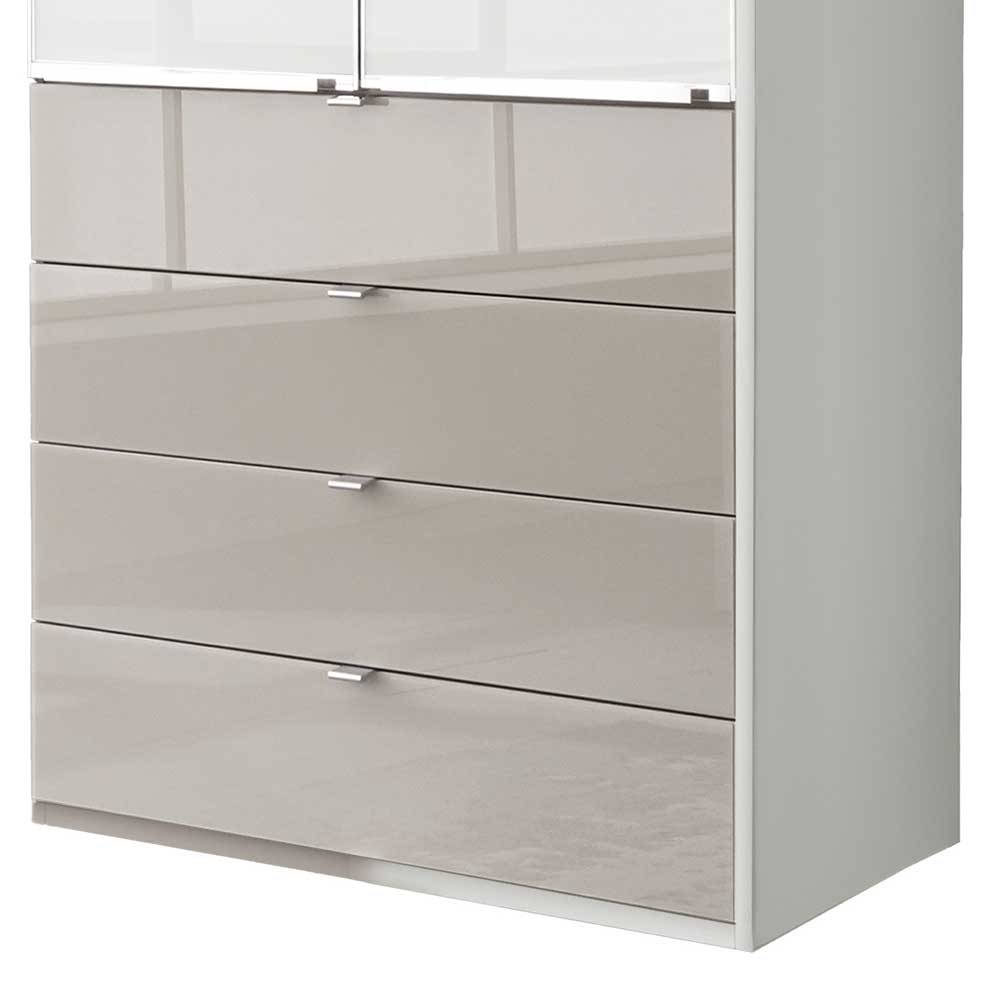 Zweifarbige Kombi-Kleiderschrank 100 cm breit - Pascan