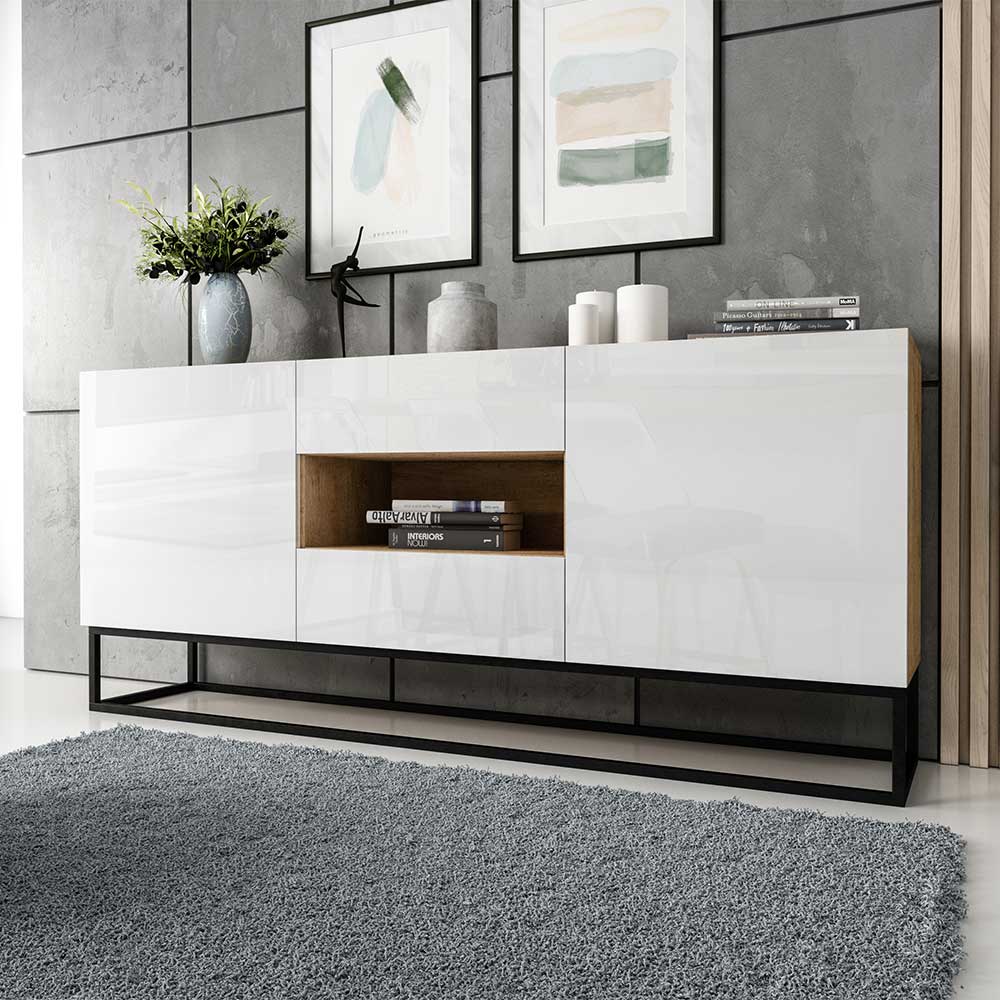 Design-Sideboard mit griffloser Hochglanzfront - Tzunara