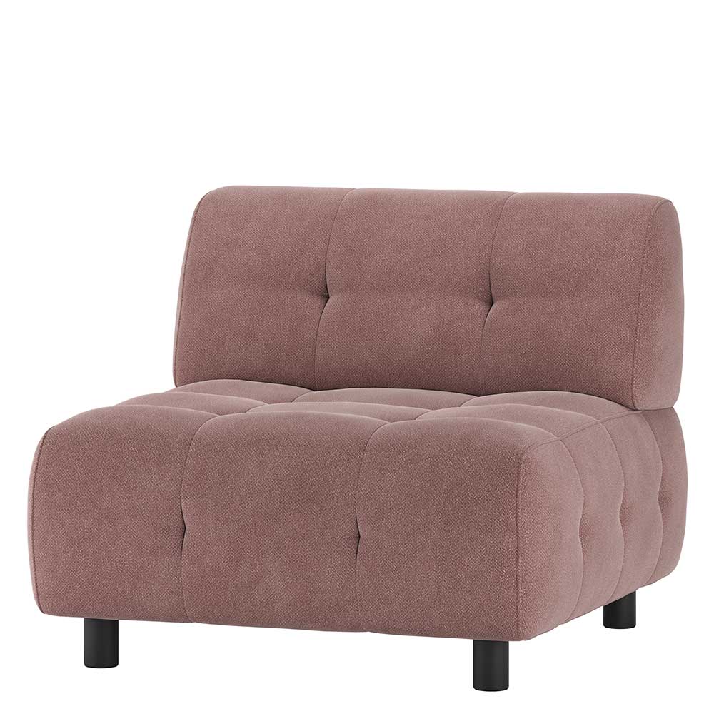 Systemcouch 1-Sitzer in Mauve Stoff - Charin