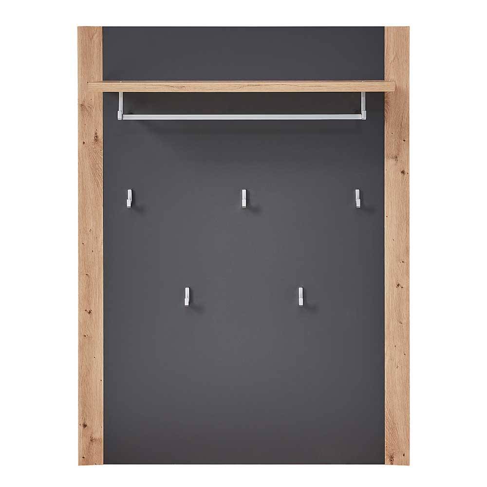 Garderobe mit Hutablage in Dunkelgrau - Espanas