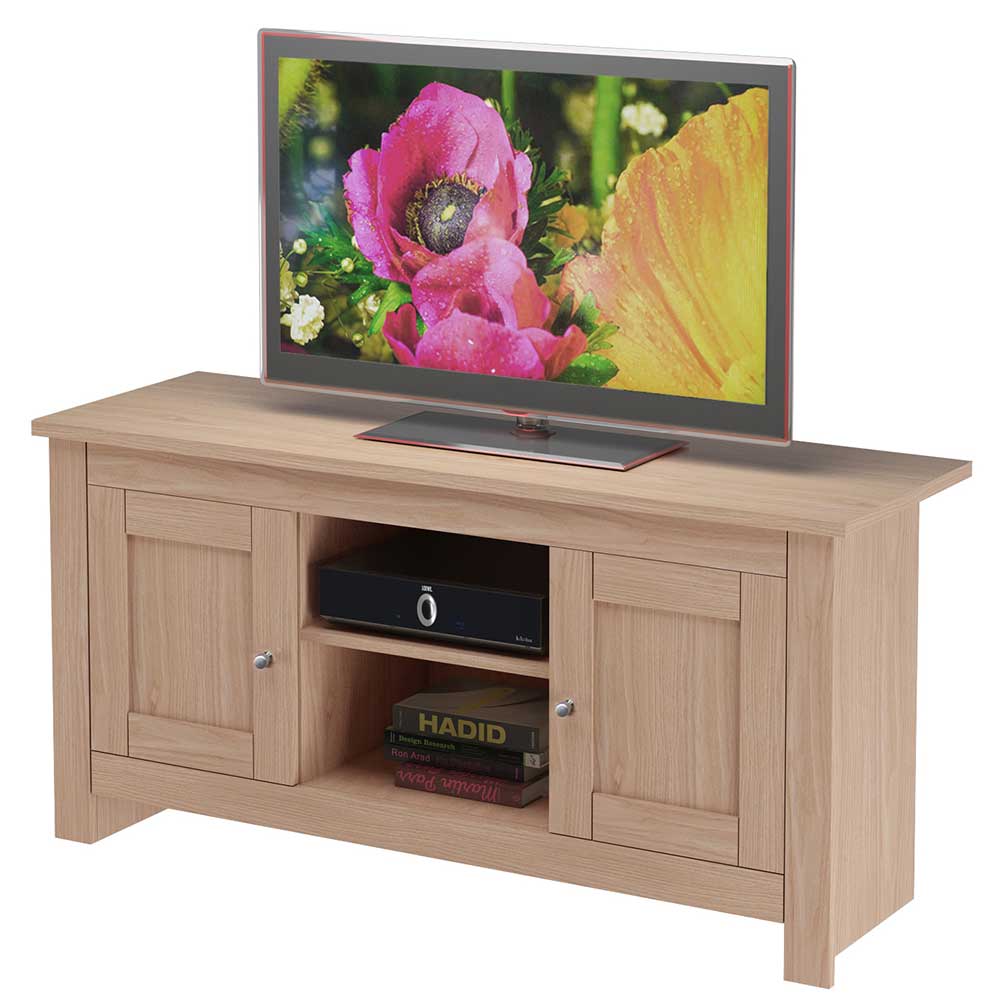 Eichefarbenes Landhaus TV Board 120x58x39 cm - Eliandas