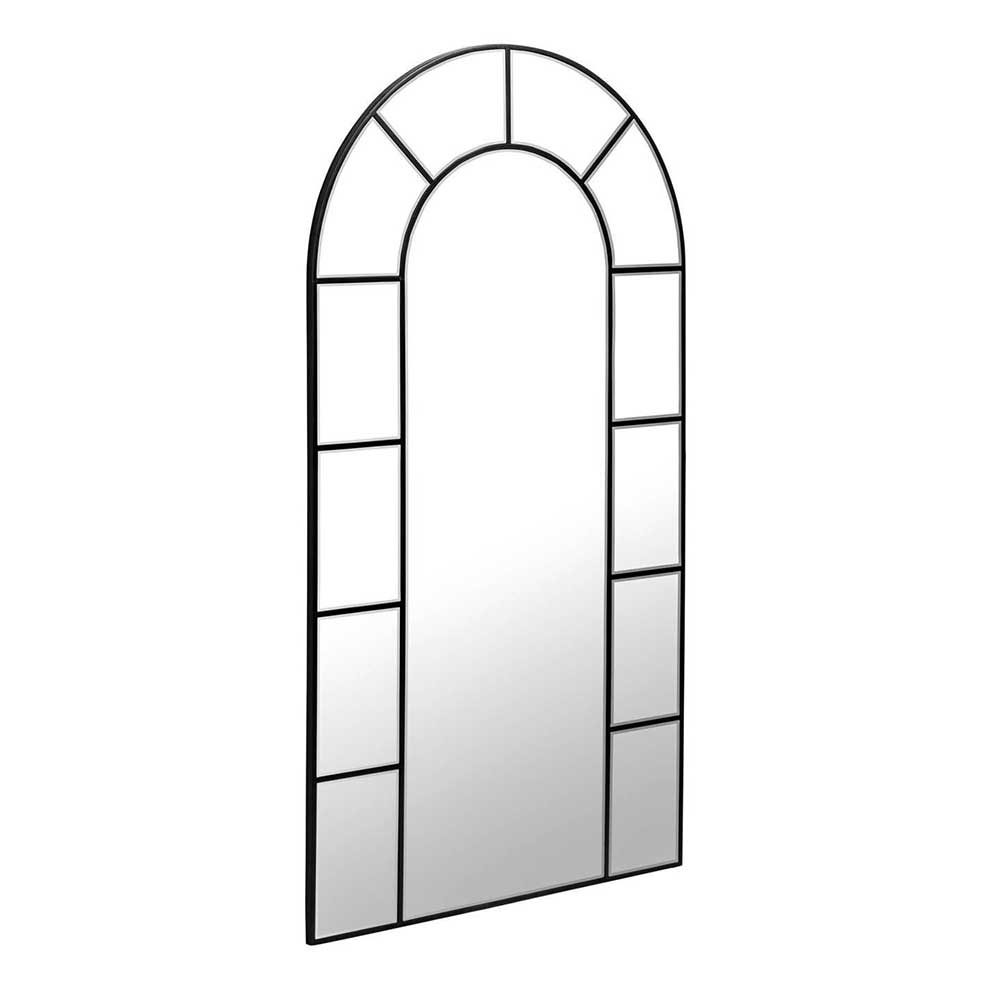 88x165x2 Spiegel im Fensterdesign in Schwarz für die Wandmontage - Guven