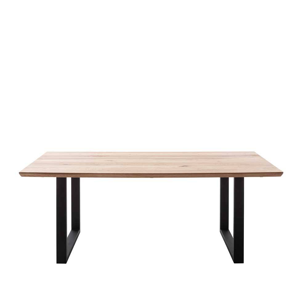 Tisch mit U-Gestell und Zerreiche Platte - Laviette